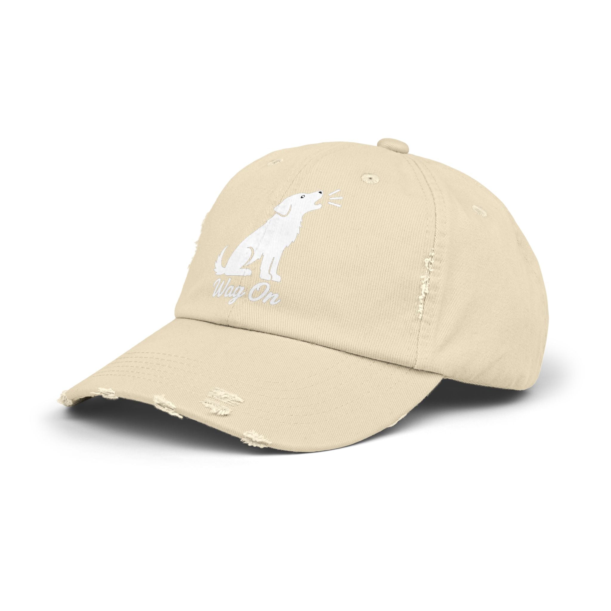 Wag On Dog Distressed Cap DTF