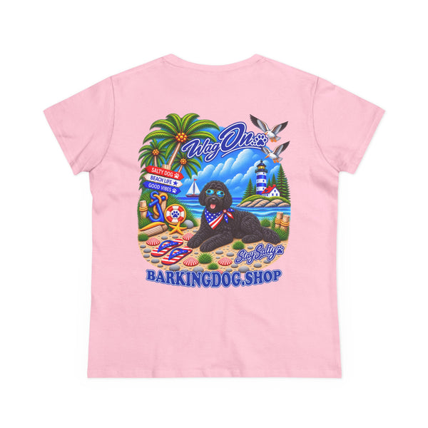 Black Bernedoodle Stay Salty T Shirt Beach Collection Salty Pup Beach Life Graphic Tee Wag On BarkingDog Shop