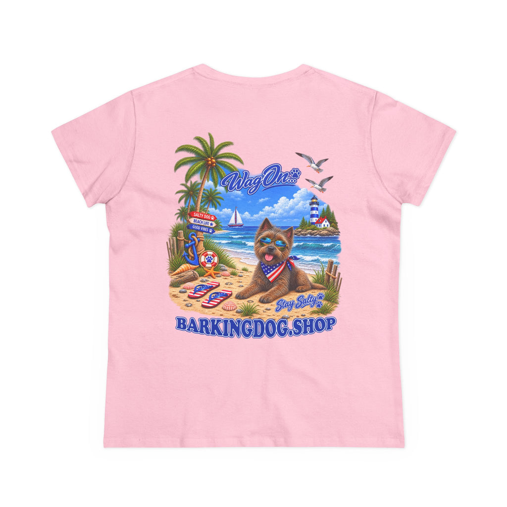 Cairn Terrier Stay Salty T Shirt Beach Collection Salty Pup Beach Life Graphic Tee Wag On BarkingDog Shop