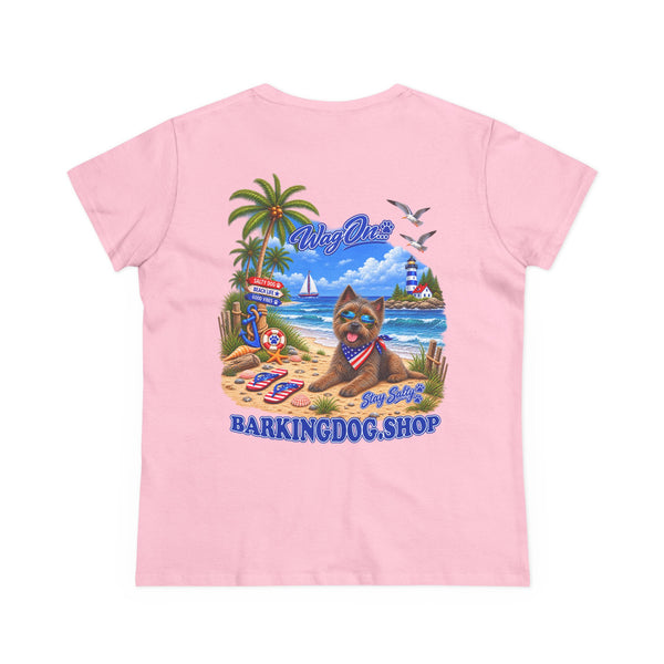 Cairn Terrier Stay Salty T Shirt Beach Collection Salty Pup Beach Life Graphic Tee Wag On BarkingDog Shop