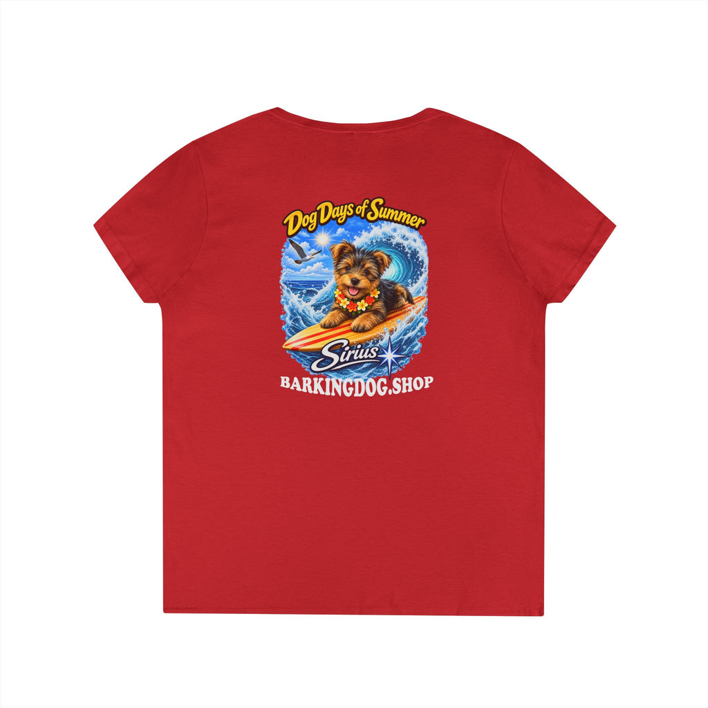 Yorkshire Terrier Surfboard T Shirt Dog Days Of Summer Beach Dog Lover Graphic Tee Wag On BarkingDog Shop