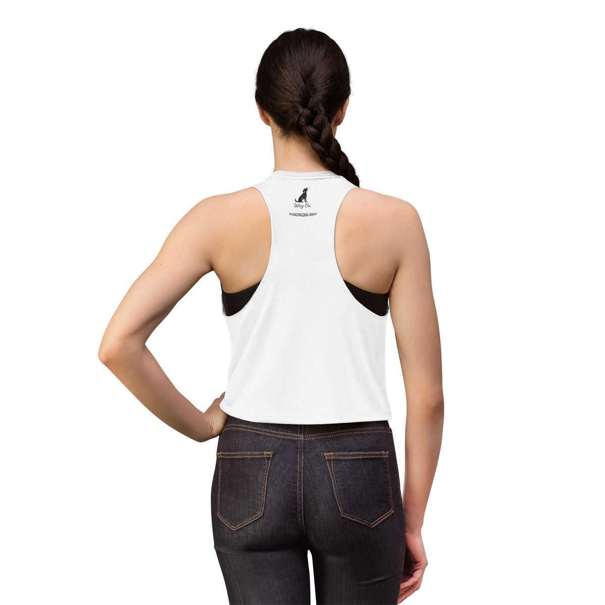 Waterhorse Beach Crop Top — Wave Unicorn Graphic Women's Summer Tank