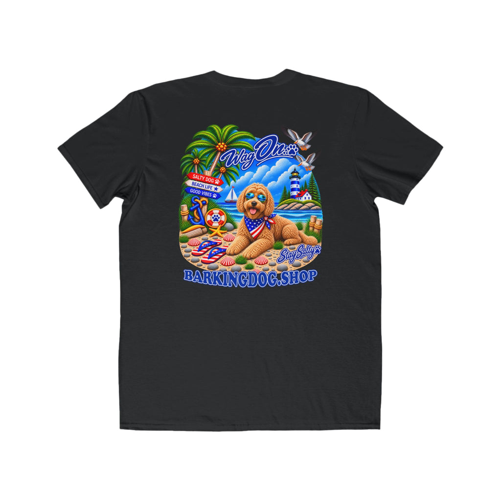 Goldendoodle  Stay Salty T Shirt Beach Collection Salty Pup Beach Life Graphic Tee Wag On BarkingDog Shop