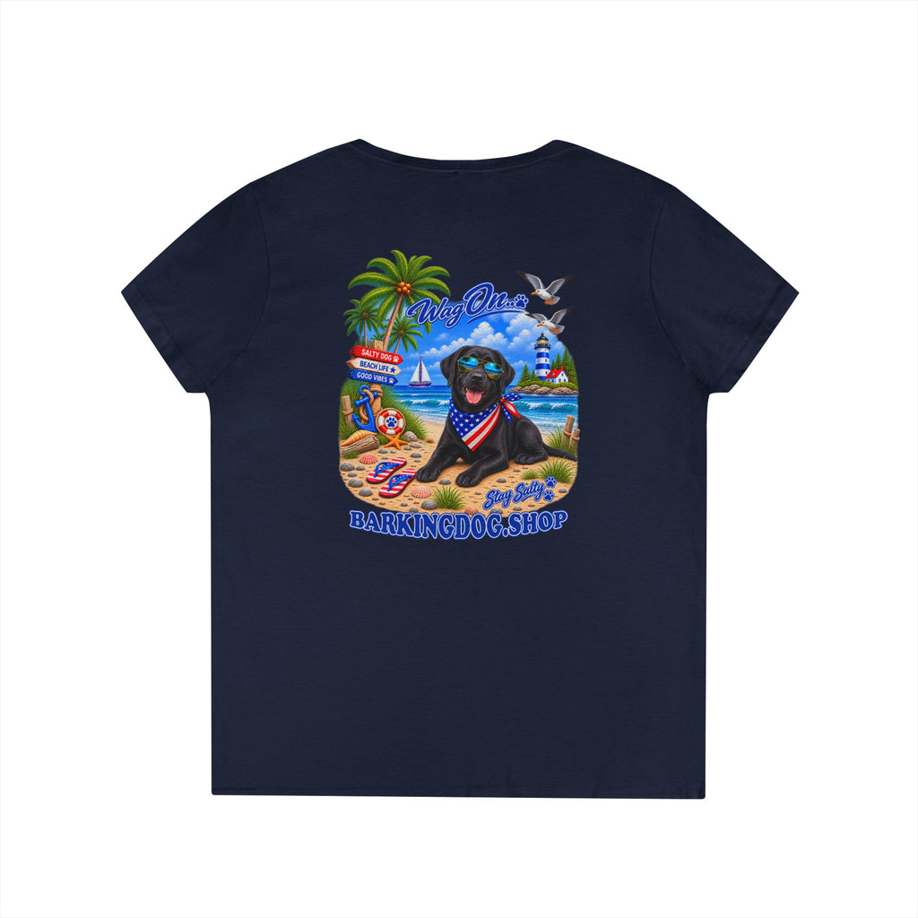 Black Labrador Stay Salty T Shirt Beach Collection Salty Pup Beach Life Graphic Tee Wag On BarkingDog Shop