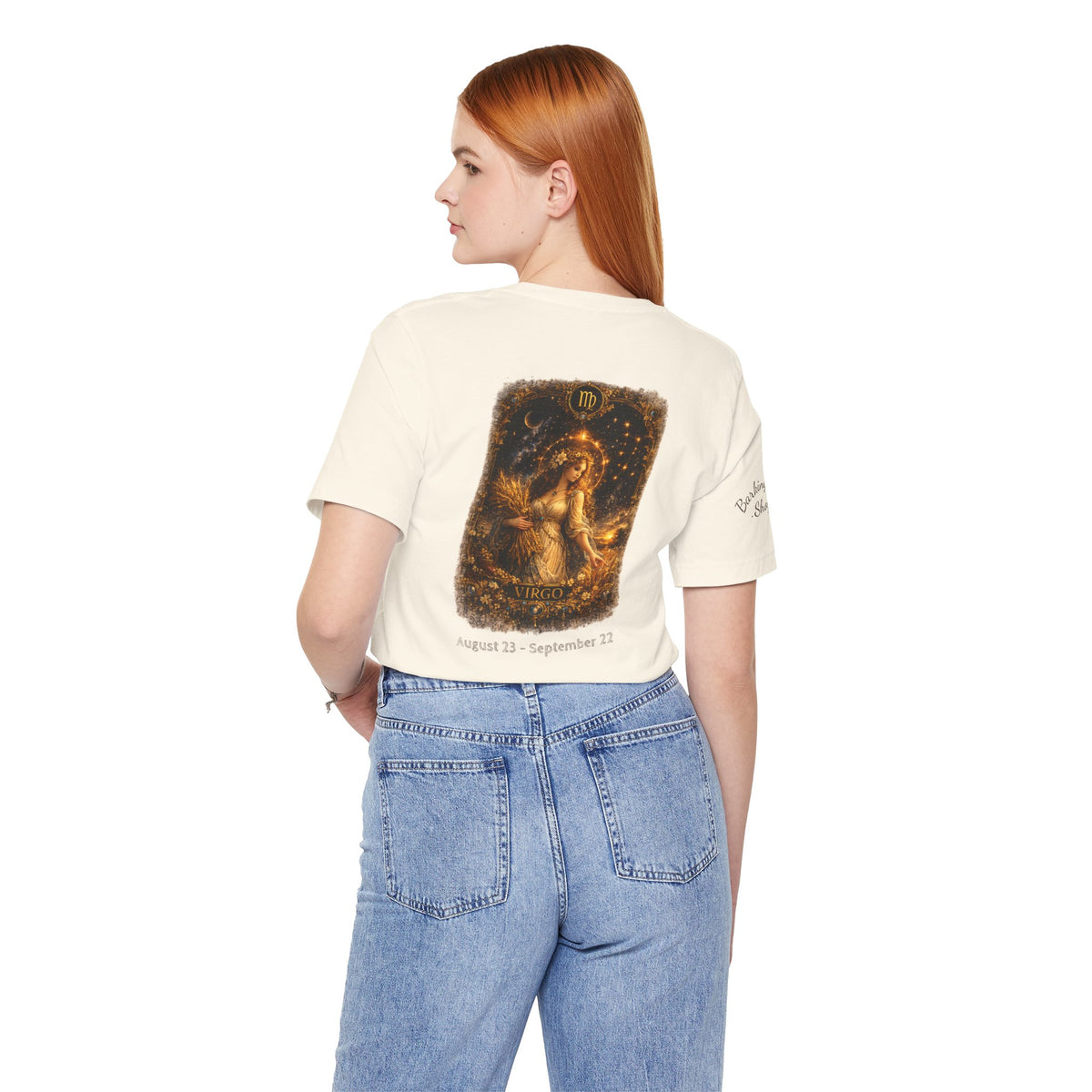 Virgo Zodiac Tee — Illustrated Virgo Goddess Astrology T-Shirt