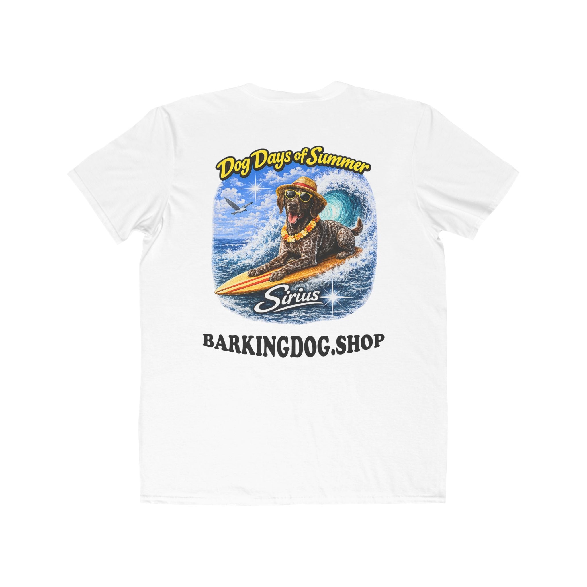 German Shorthair Pointer Dog Surfboard T-Shirt Wag On™ Dog Days of Summer