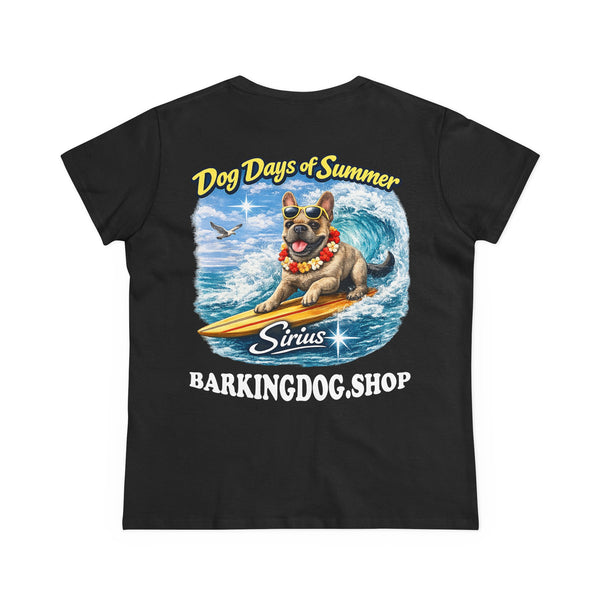 French Bull Dog Surfboard T-Shirt Wag On™ Dog Days of Summer