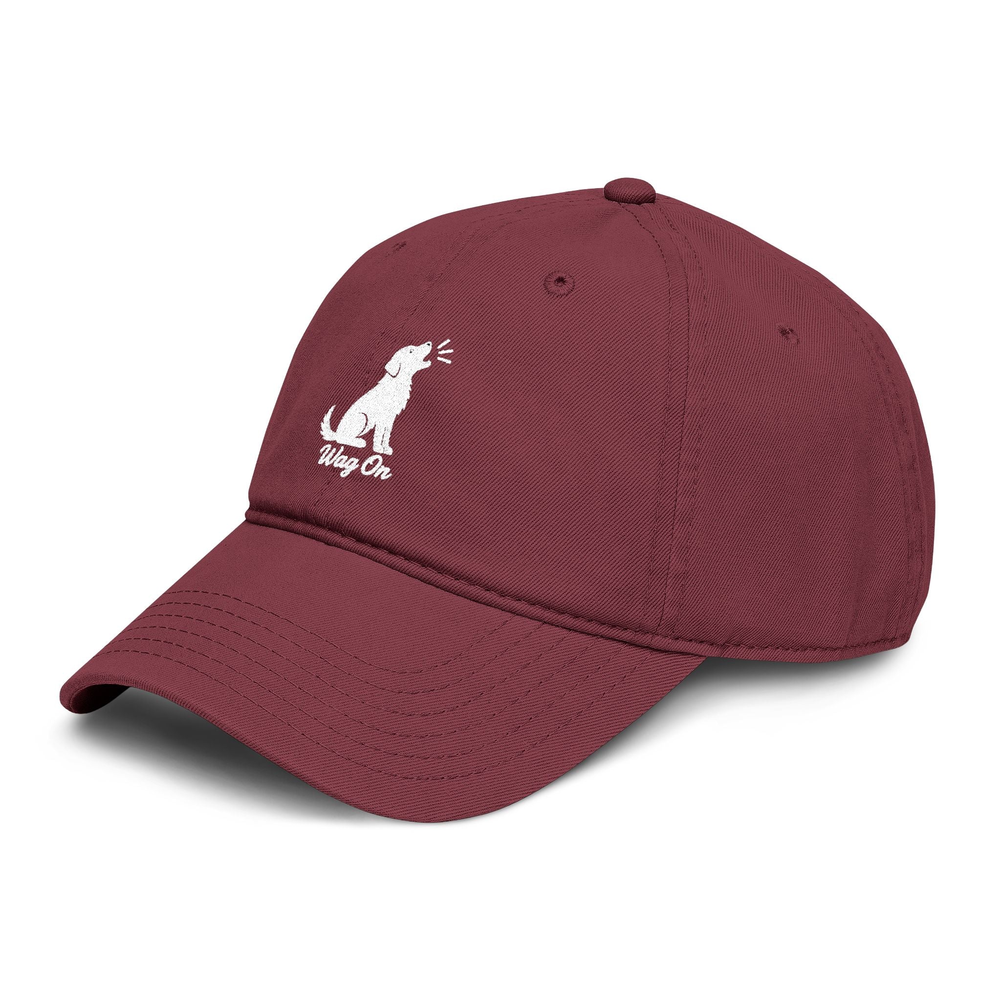 Wag On Embroidered Dog Baseball Cap — Casual Pet Lover Hat