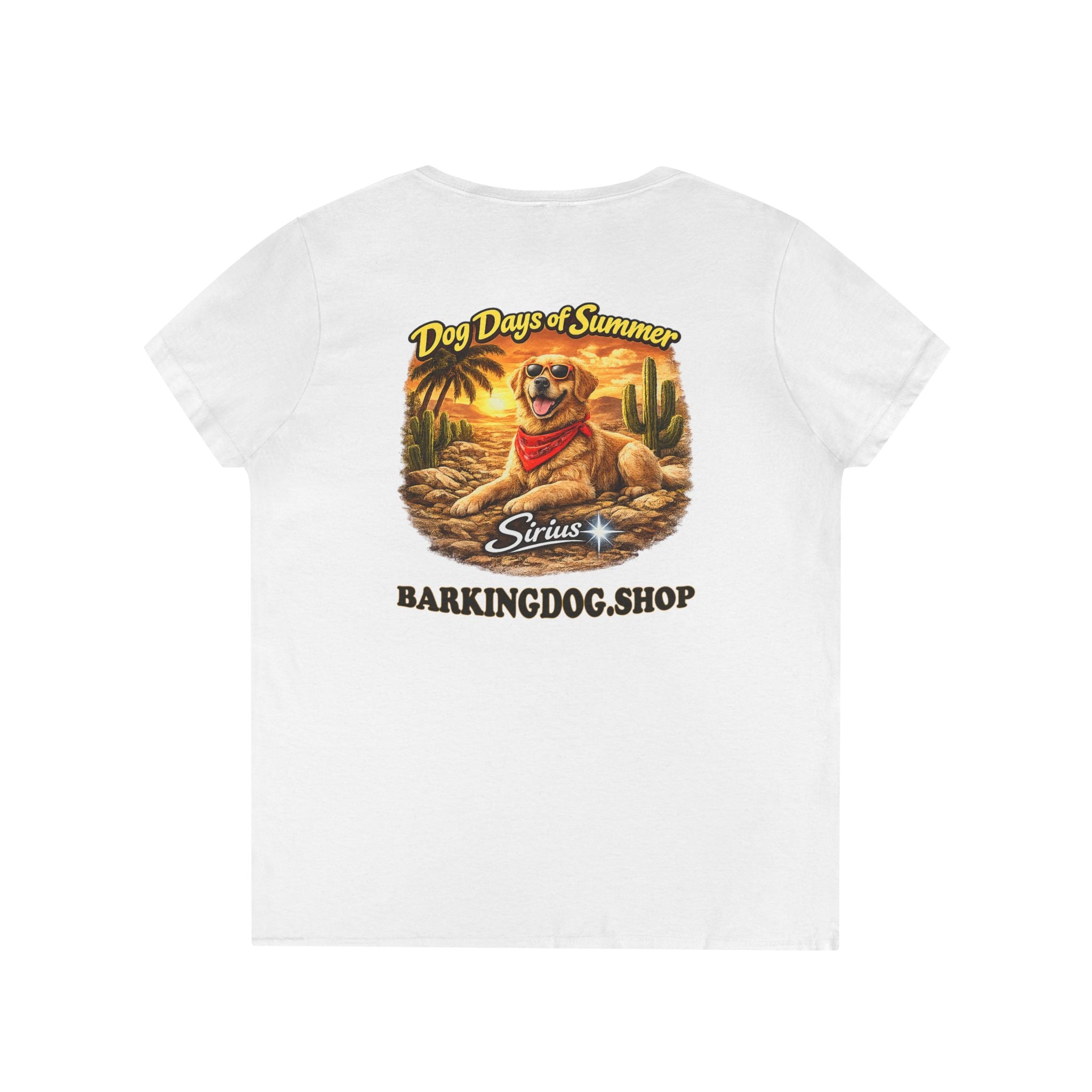Golden Retriever Dog Cactus T-Shirt Wag On™ Dog Days of Summer