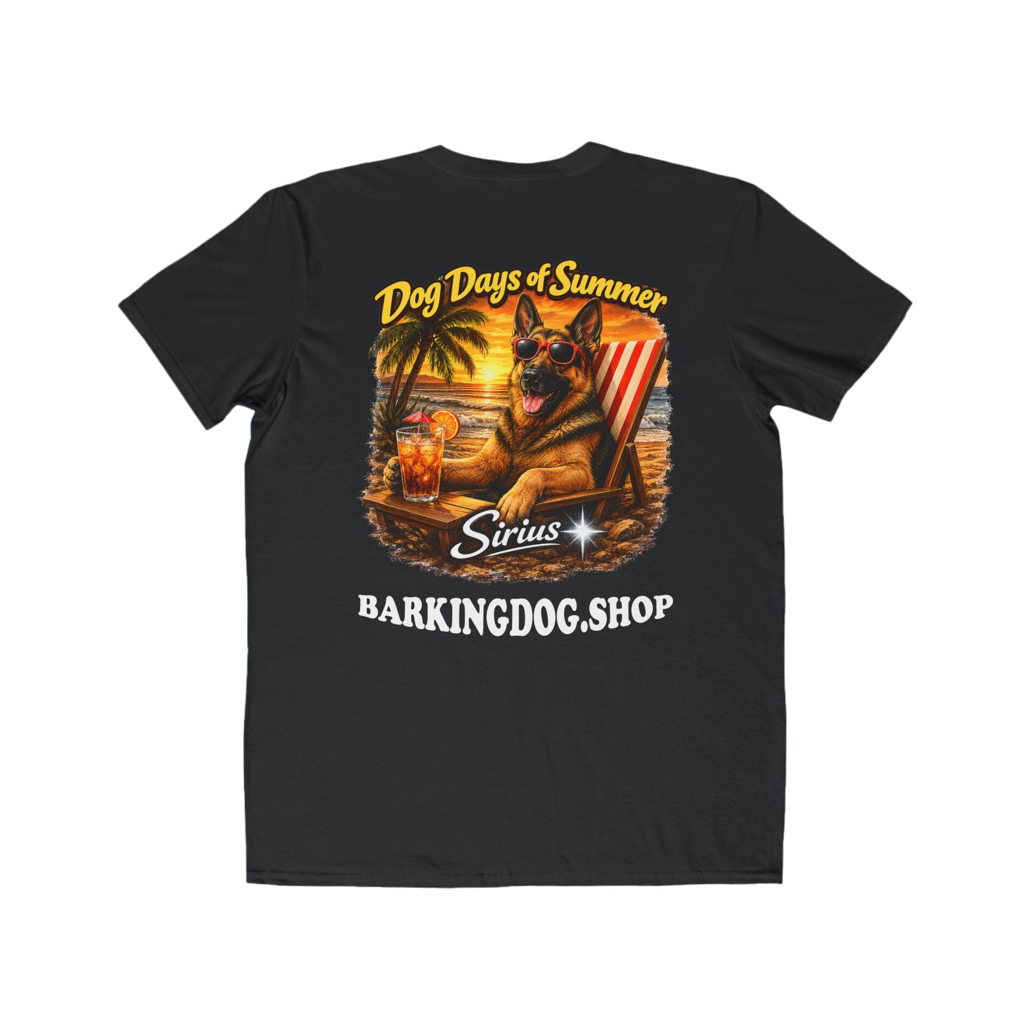 German Shepherd Beach Chair T-Shirt Wag On™ Dog Days of Summer