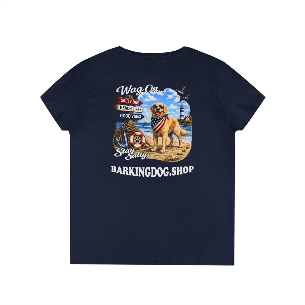 Golden Retriever Dog Beach T Shirt Wag On™ Stay Salty