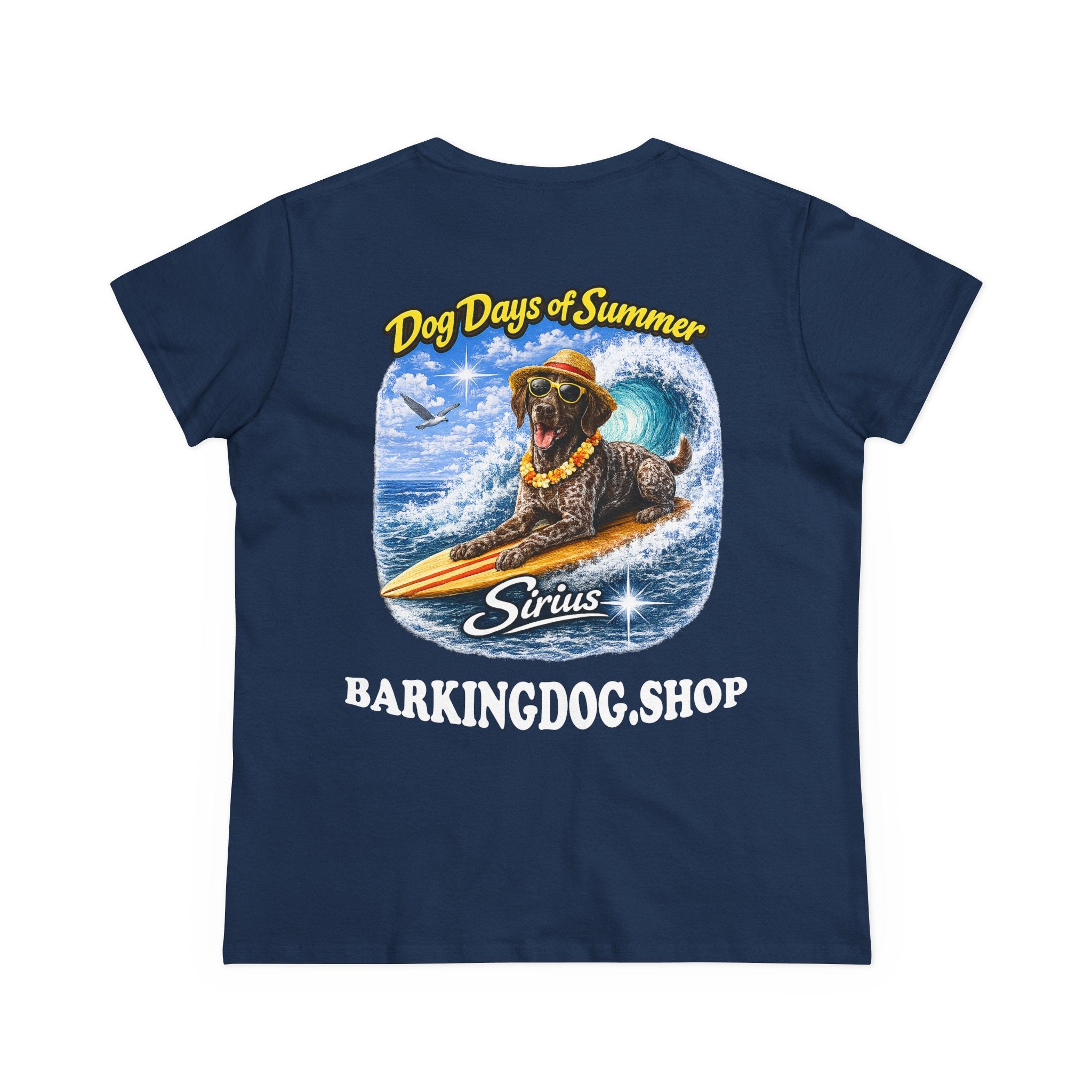 German Shorthair Pointer Dog Surfboard T-Shirt Wag On™ Dog Days of Summer