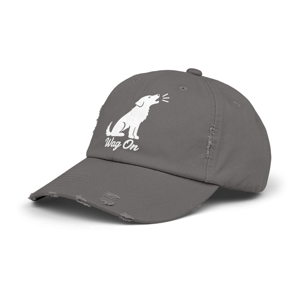 Wag On Dog Distressed Cap DTF