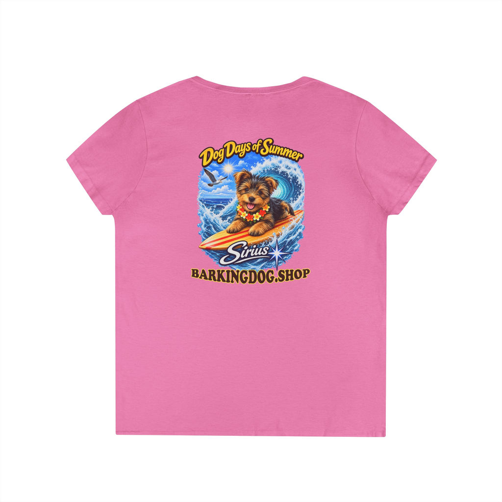 Yorkshire Terrier Surfboard T Shirt Dog Days Of Summer Beach Dog Lover Graphic Tee Wag On BarkingDog Shop