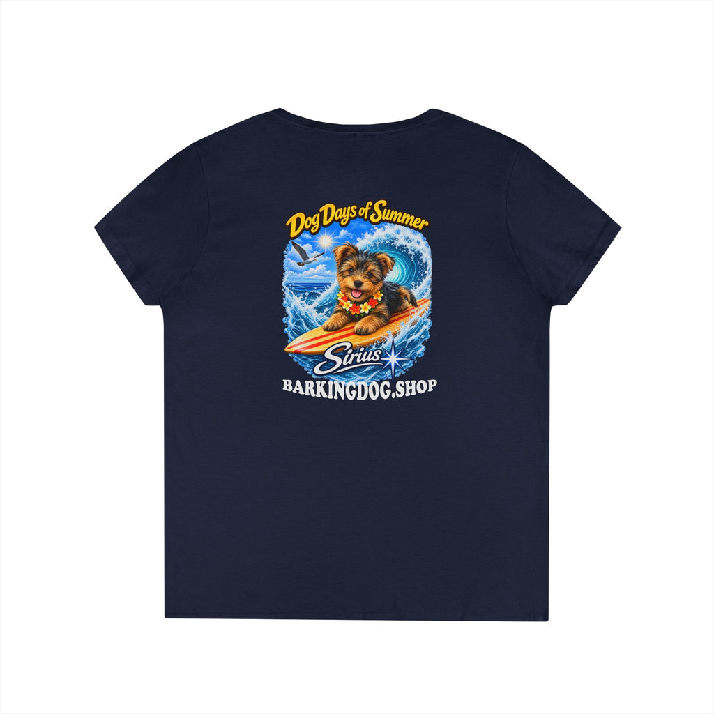 Yorkshire Terrier Surfboard T Shirt Dog Days Of Summer Beach Dog Lover Graphic Tee Wag On BarkingDog Shop