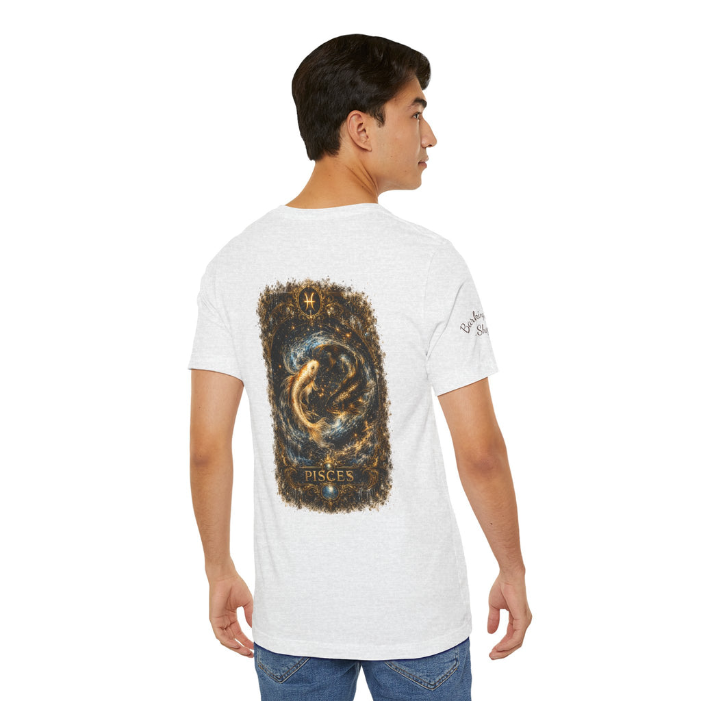 Pisces Zodiac T-Shirt — Mystical Gold Fish Astrology Tee