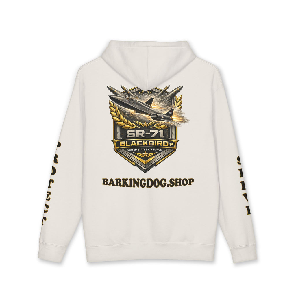 SR-71 Blackbird Jet Hoodie — Barking Dog 'Wag On' Military Air Force Tribute