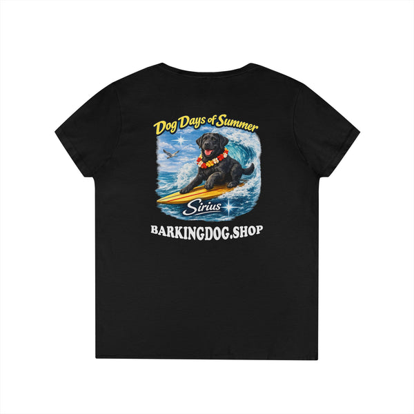 Black Labrador Dog Surfboard T-Shirt Wag On™ Dog Days of Summer