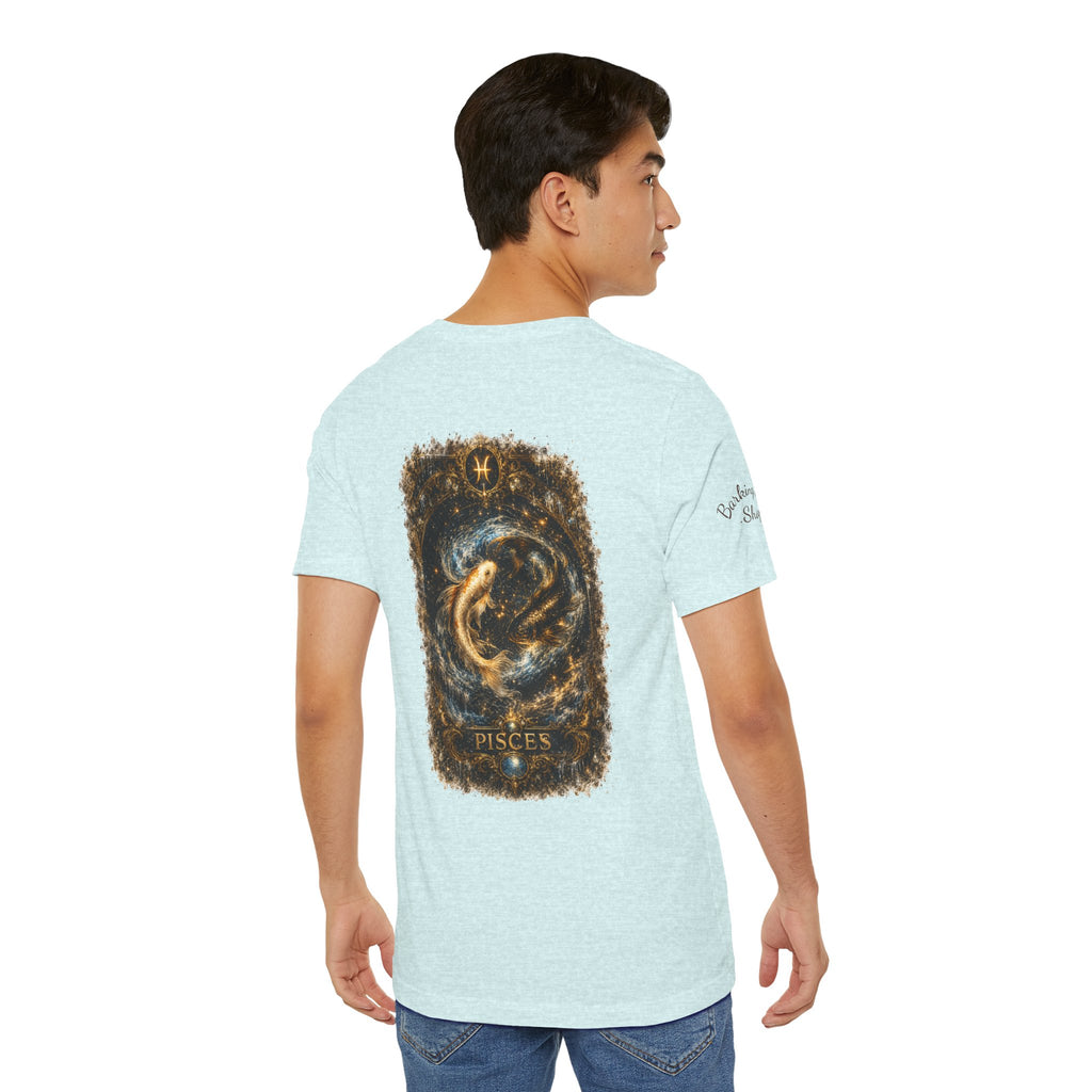 Pisces Zodiac T-Shirt — Mystical Gold Fish Astrology Tee