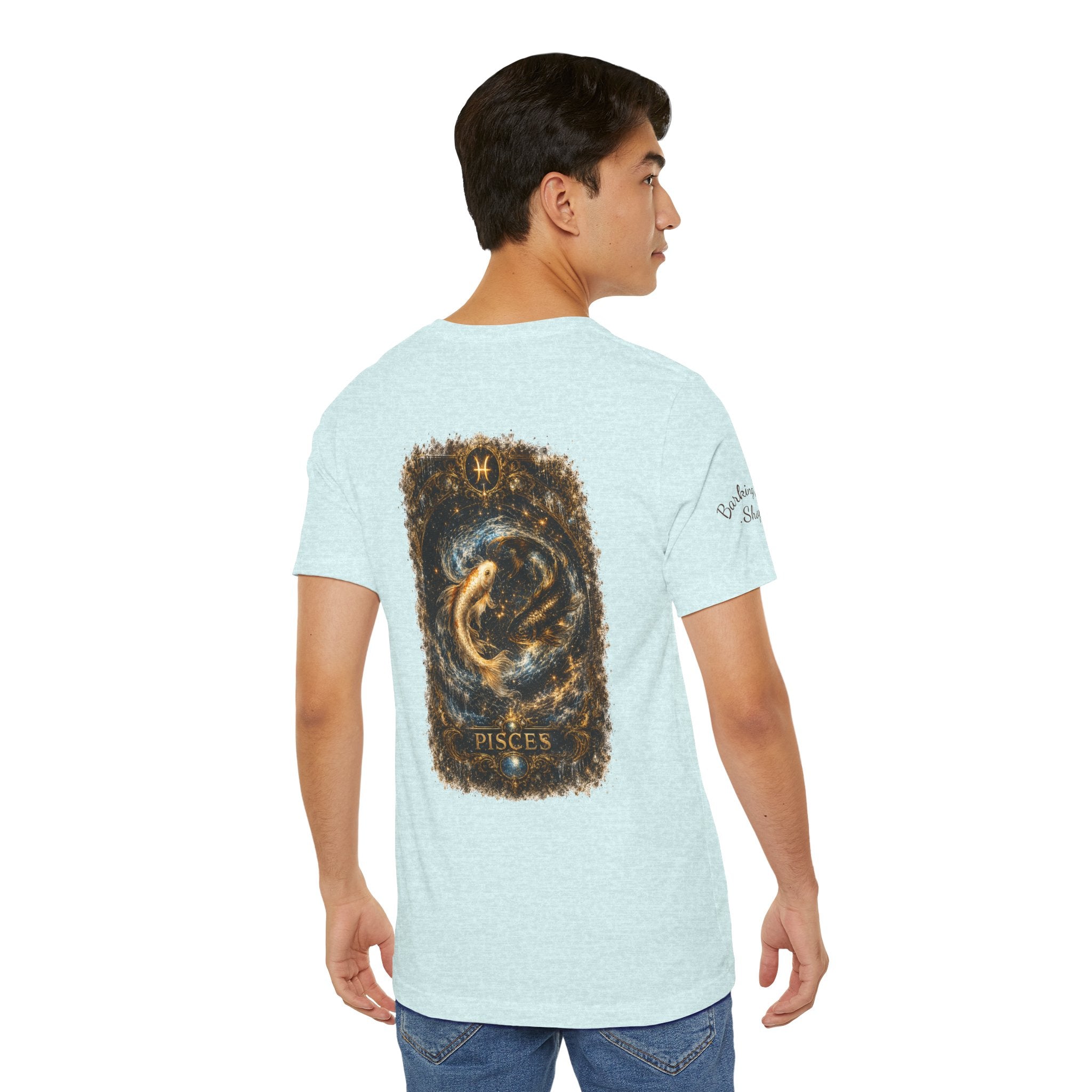 Pisces Zodiac T-Shirt — Mystical Gold Fish Astrology Tee