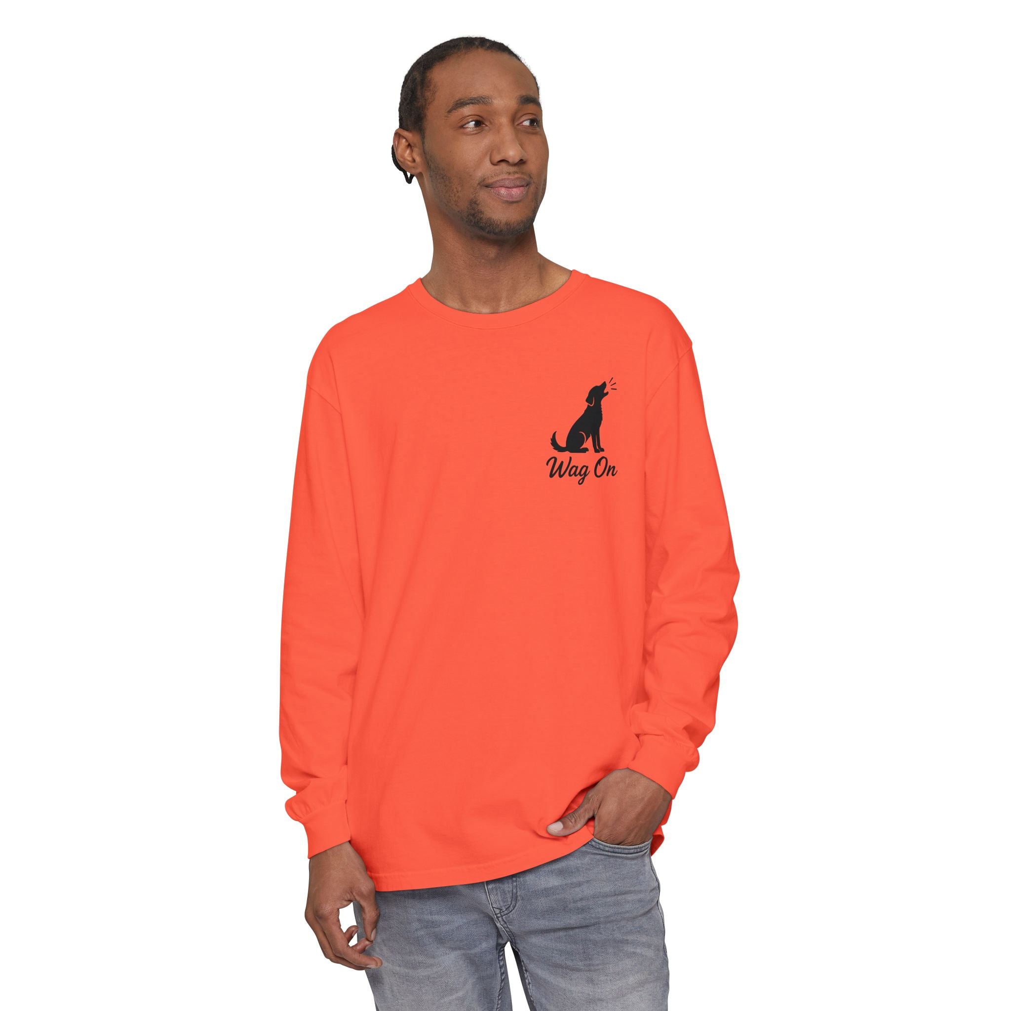 Freedom 250 Grand Prix Long Sleeve T-Shirt — "Wag On" Dog Rally Race Tee