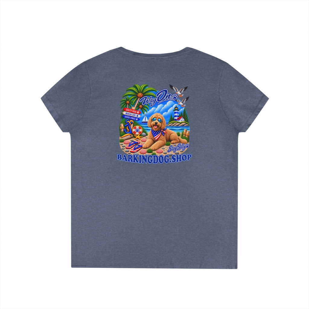 Goldendoodle Stay Salty T Shirt Beach Collection Salty Pup Beach Life Graphic Tee Wag On BarkingDog Shop
