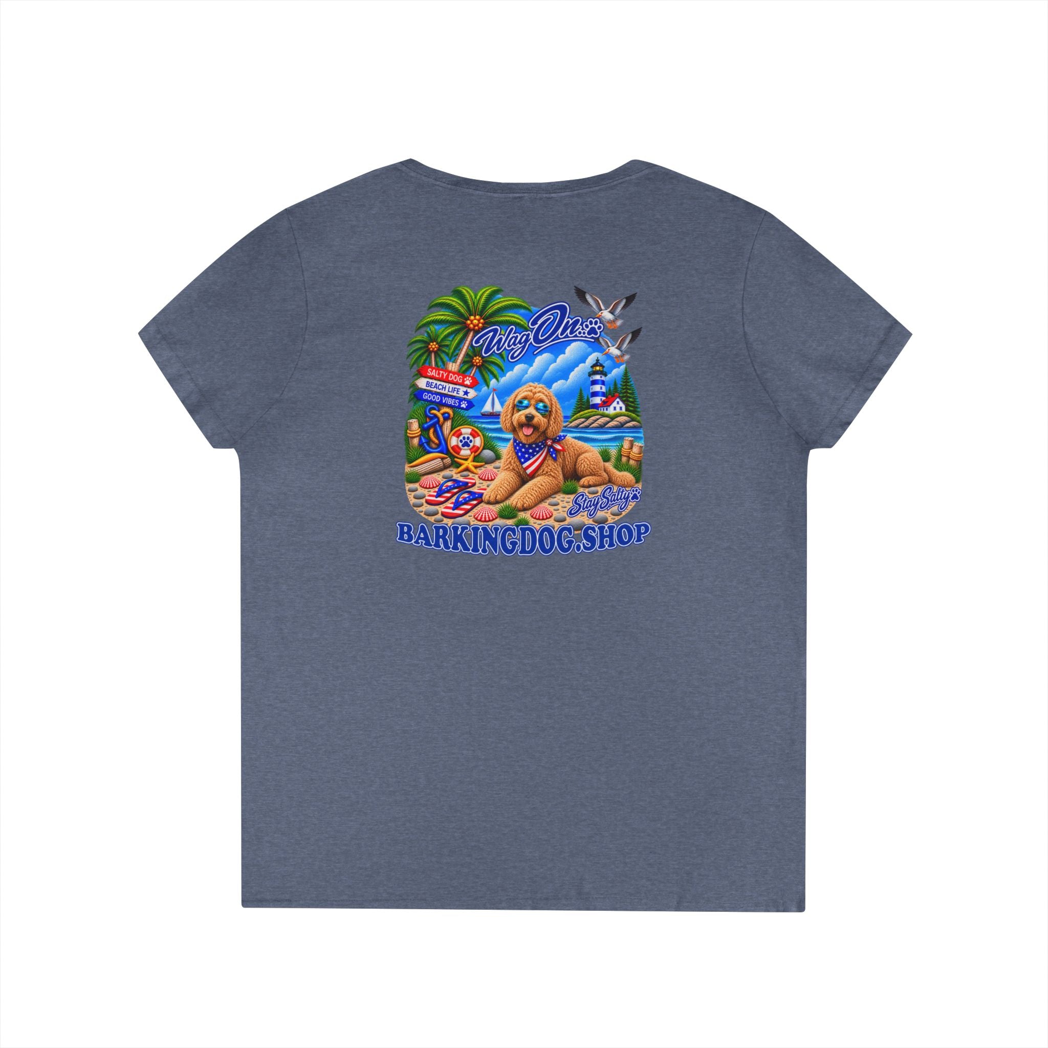 Goldendoodle Stay Salty T Shirt Beach Collection Salty Pup Beach Life Graphic Tee Wag On BarkingDog Shop