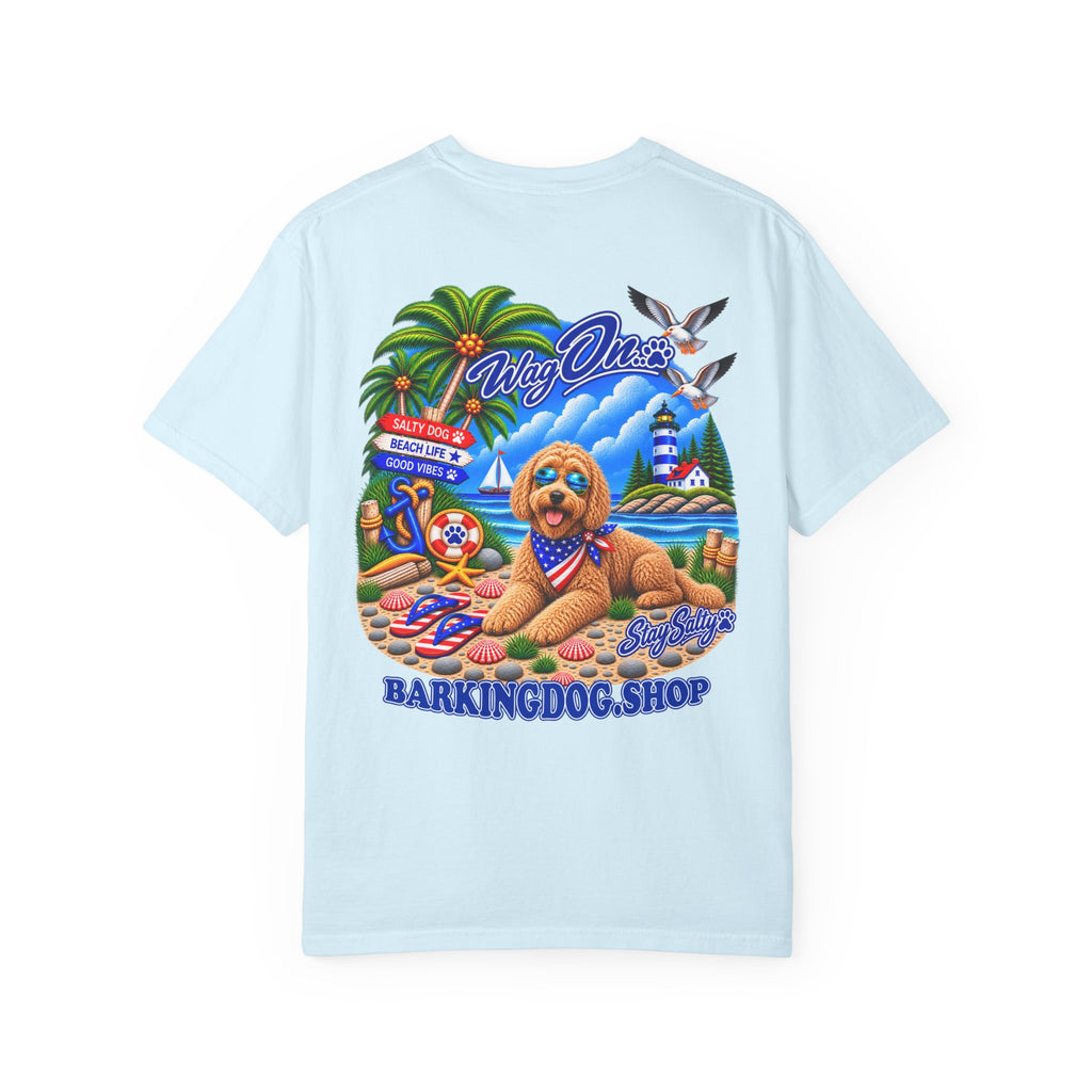 Goldendoodle Stay Salty T Shirt Beach Collection Salty Pup Beach Life Graphic Tee Wag On BarkingDog Shop