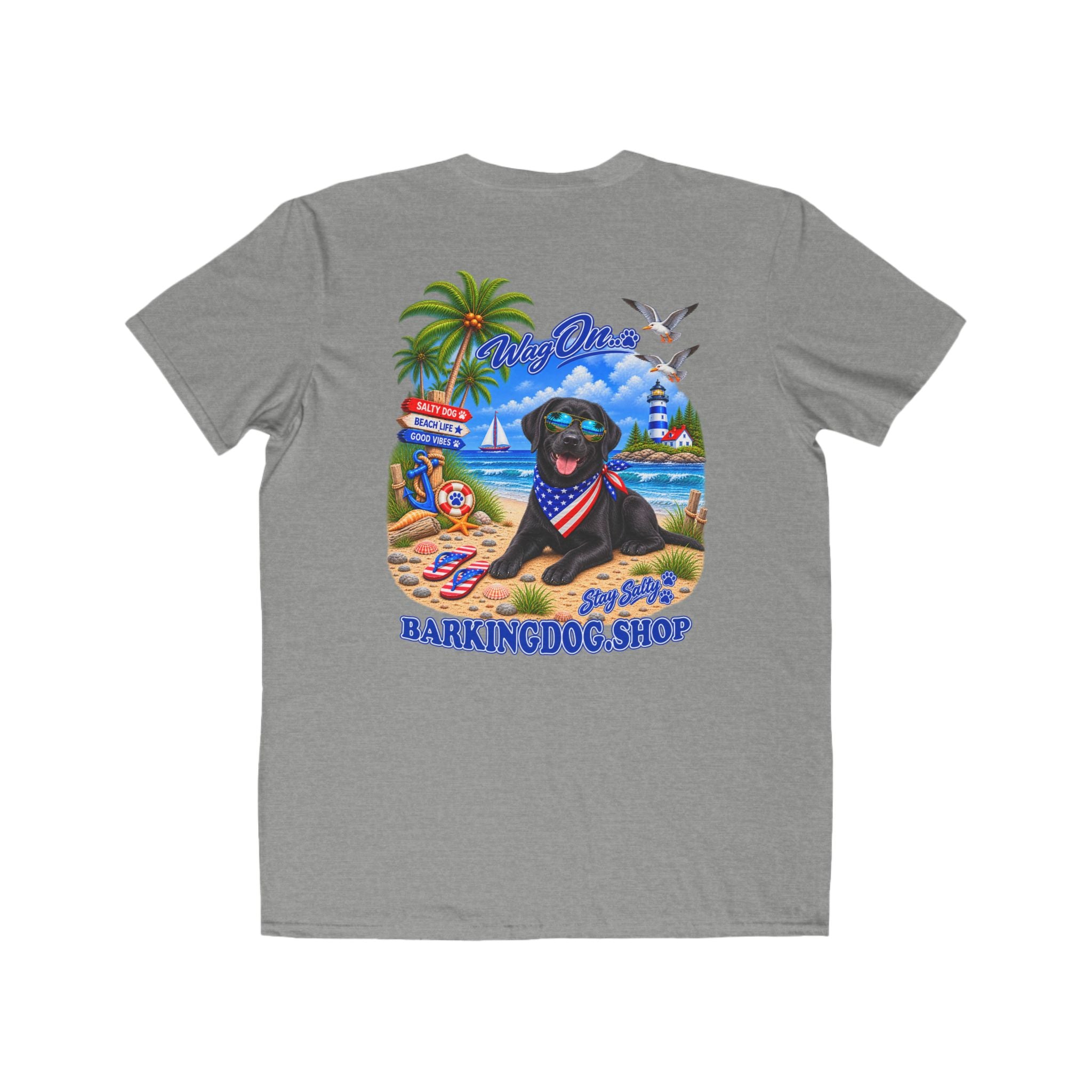 Black Labrador Stay Salty T Shirt Beach Collection Salty Pup Beach Life Graphic Tee Wag On BarkingDog Shop