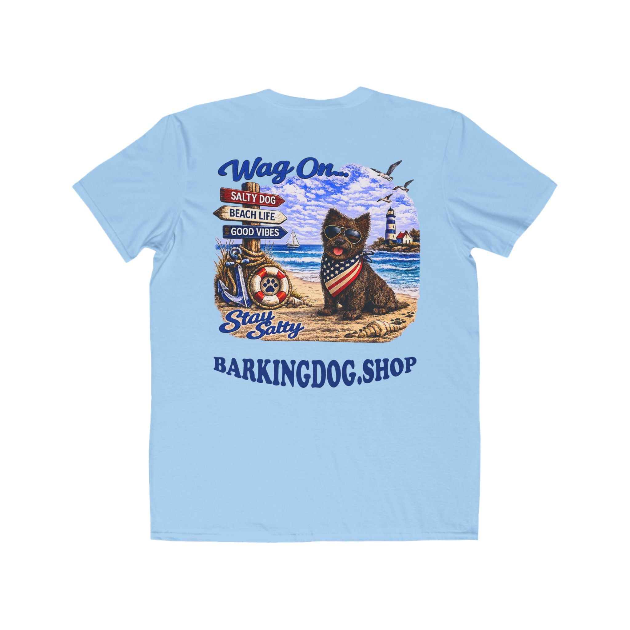 Cairn Terrier Dog Beach T Shirt Wag On™ Stay Salty