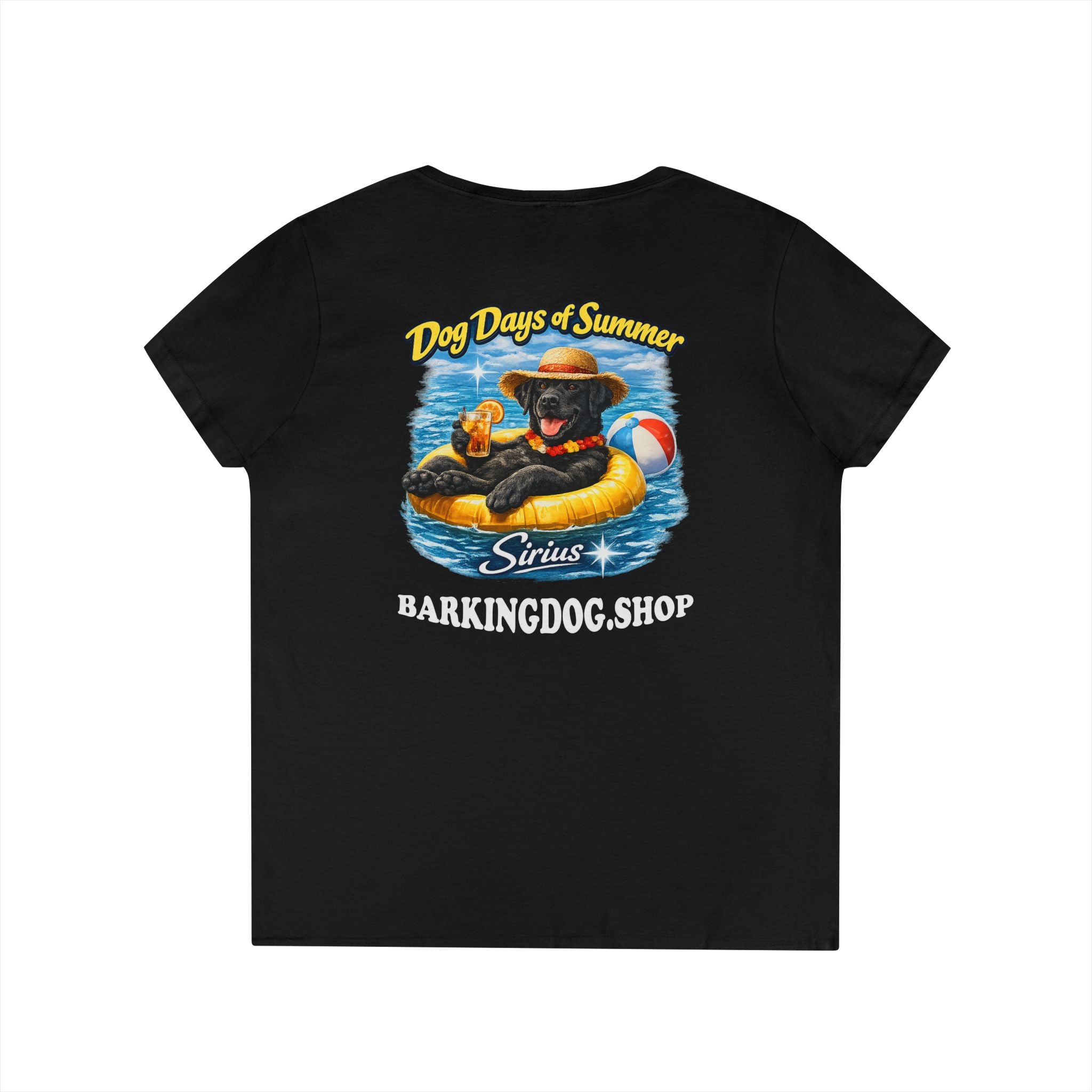 Black Labrador Dog Inner Tube T-Shirt Wag On™ Dog Days of Summer