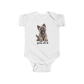 Cairn Terrier Puppy Infant Bodysuit Babies and Puppies Collection Wag On Baby Onesie BarkingDog Shop