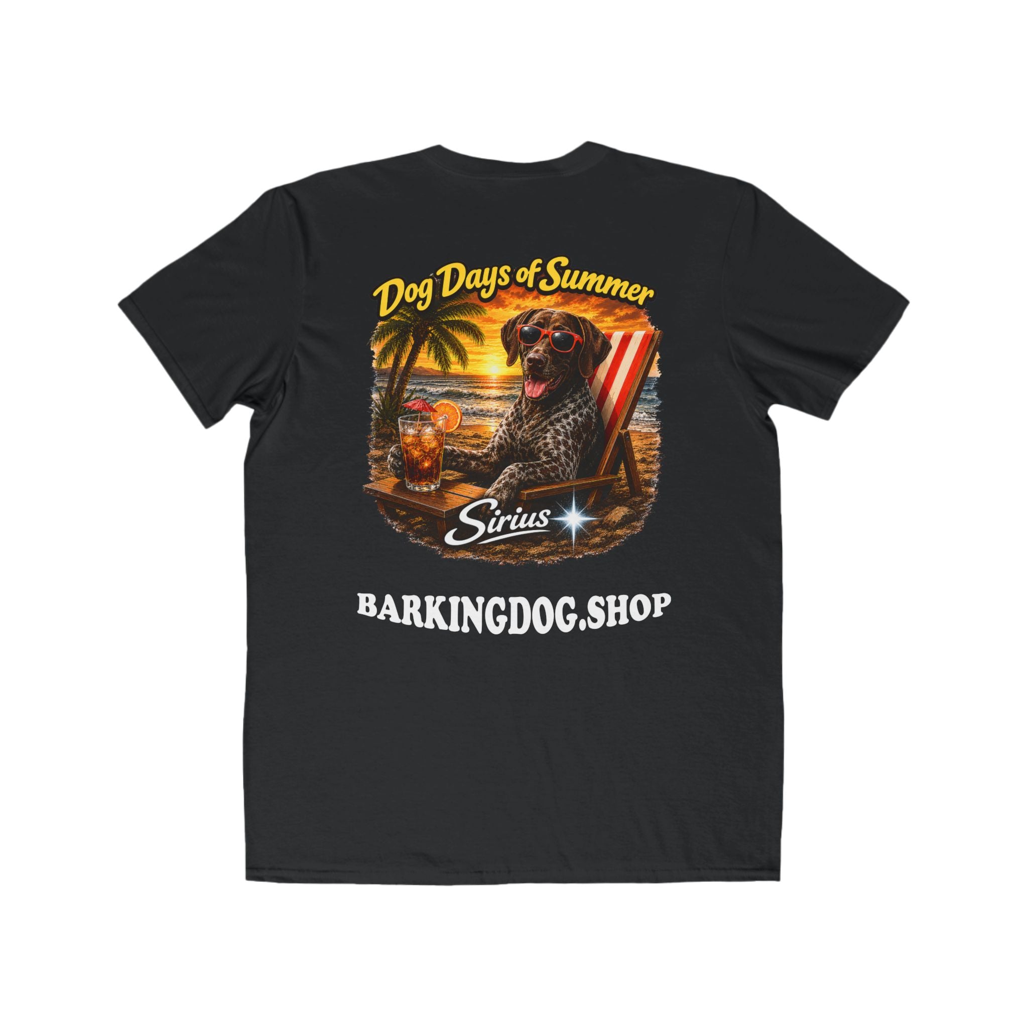 German Shorthair Pointer Beach Chair T-Shirt Wag On™ Dog Days of Summer