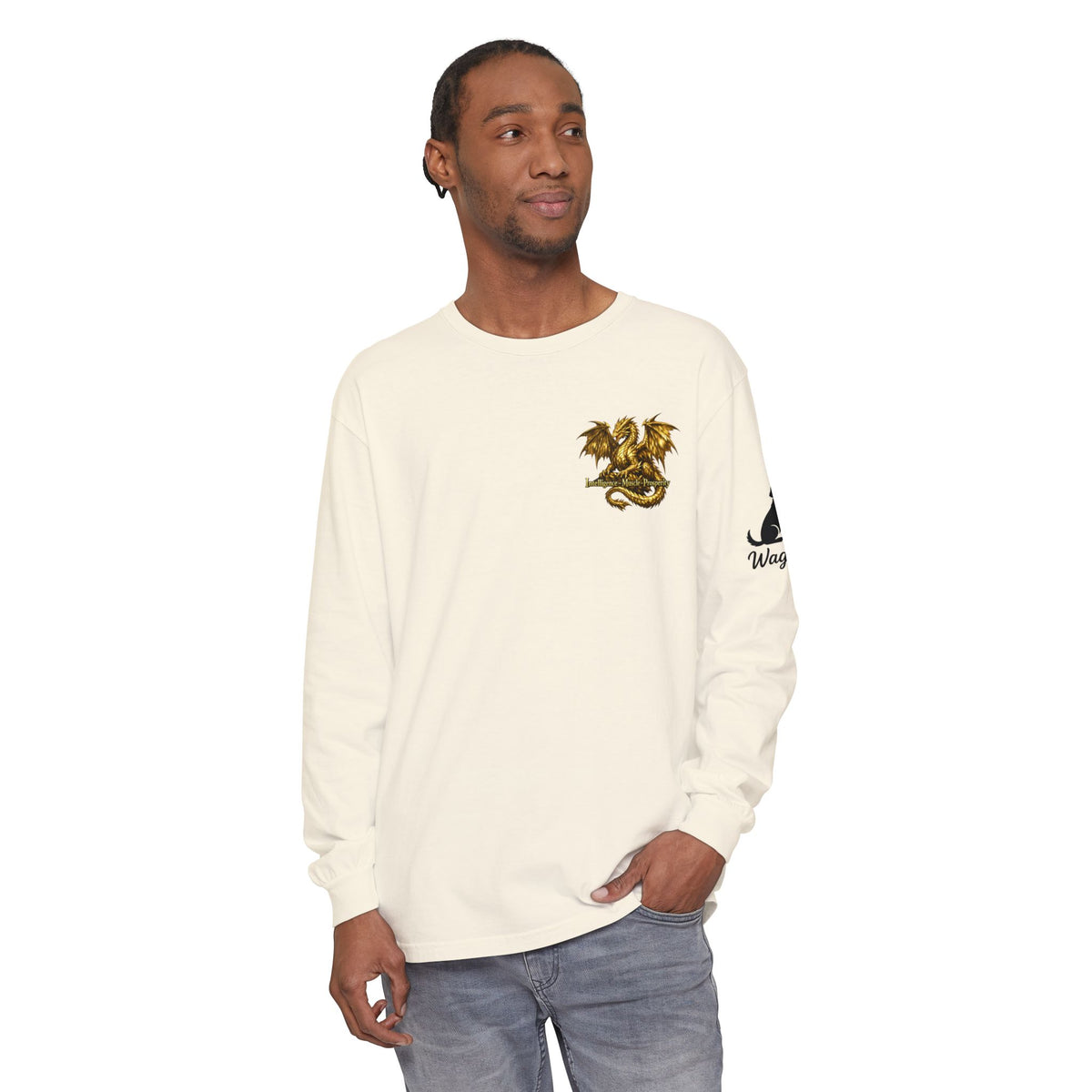 Metal Dragon Long Sleeve Tee — "Intelligence • Muscle • Prosperity"