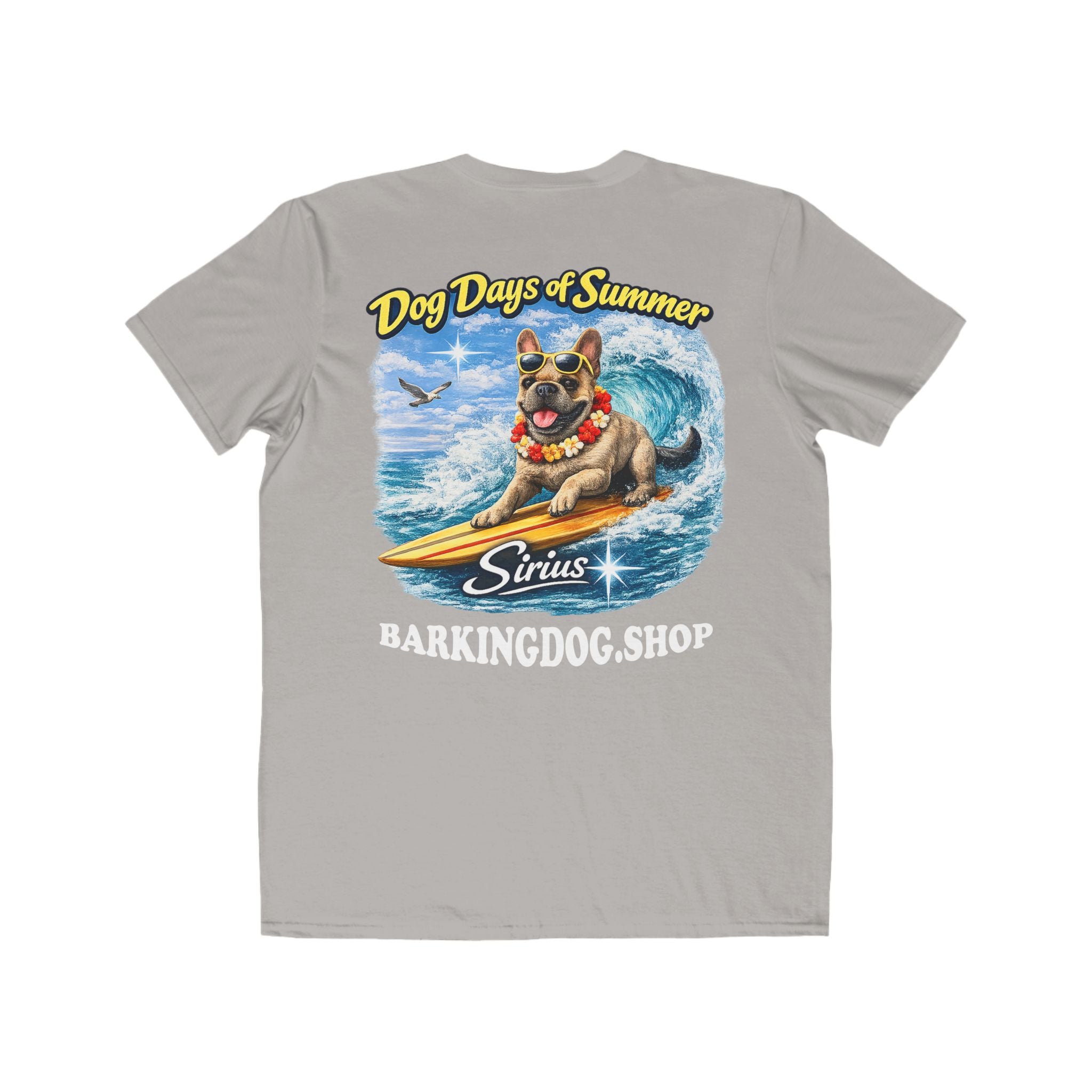 French Bulldog Surfboard T-Shirt Wag On™ Dog Days of Summer