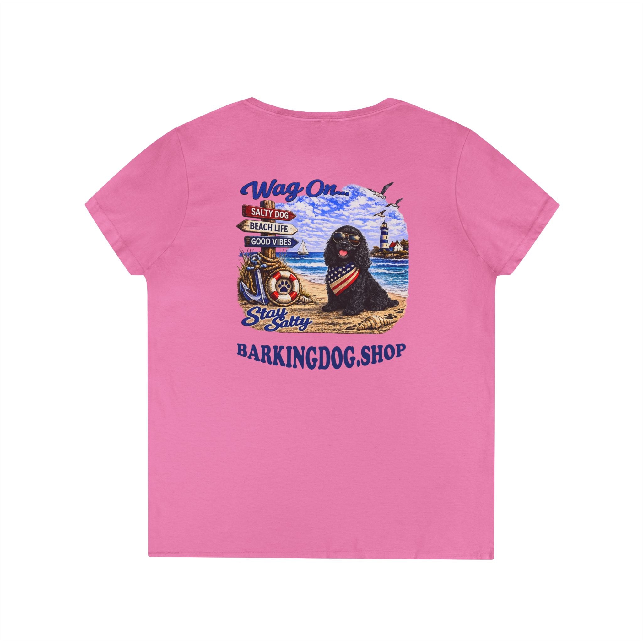 Cocker Spaniel Dog Beach T Shirt Wag On™ Stay Salty