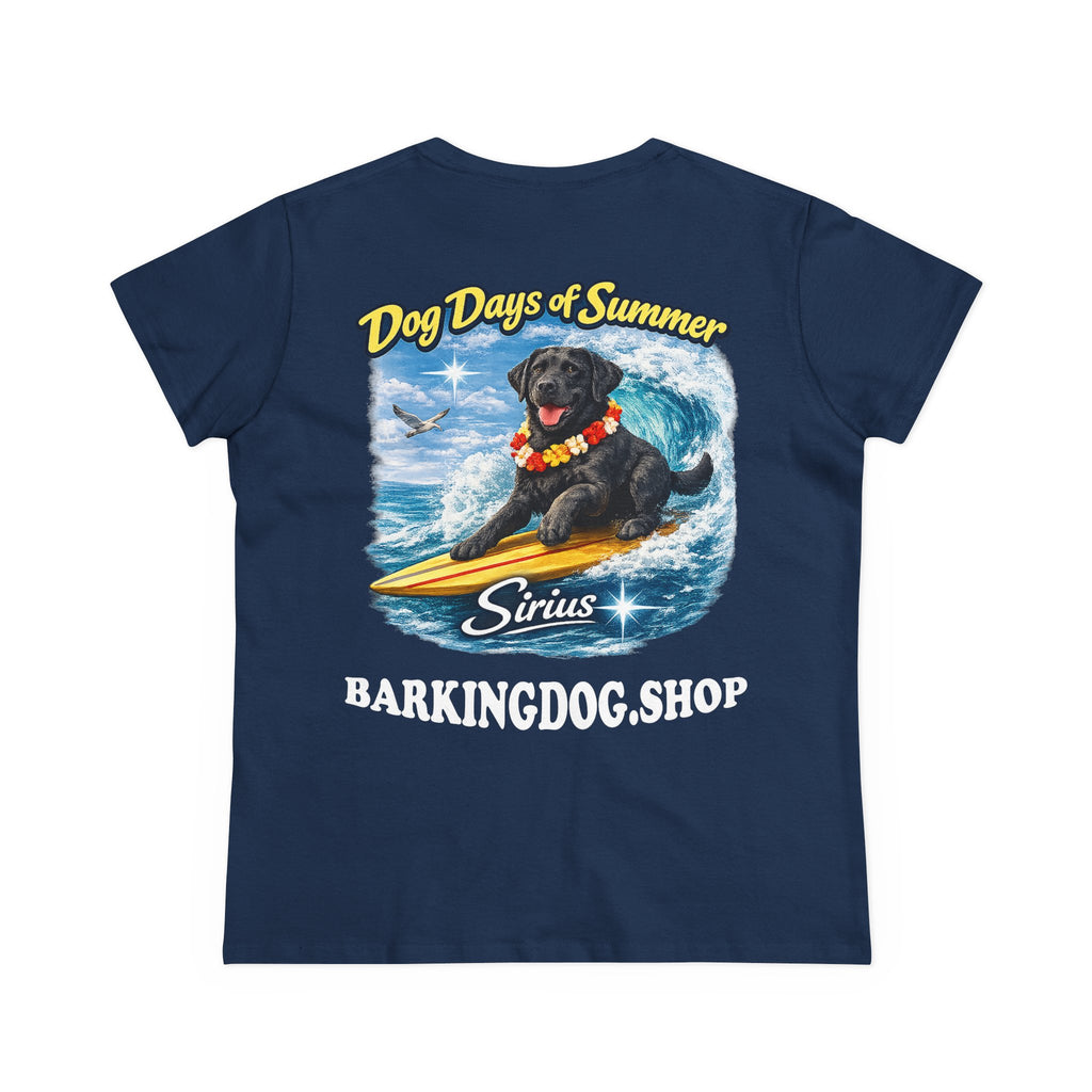 Black Labrador Dog Surfboard T-Shirt Wag On™ Dog Days of Summer