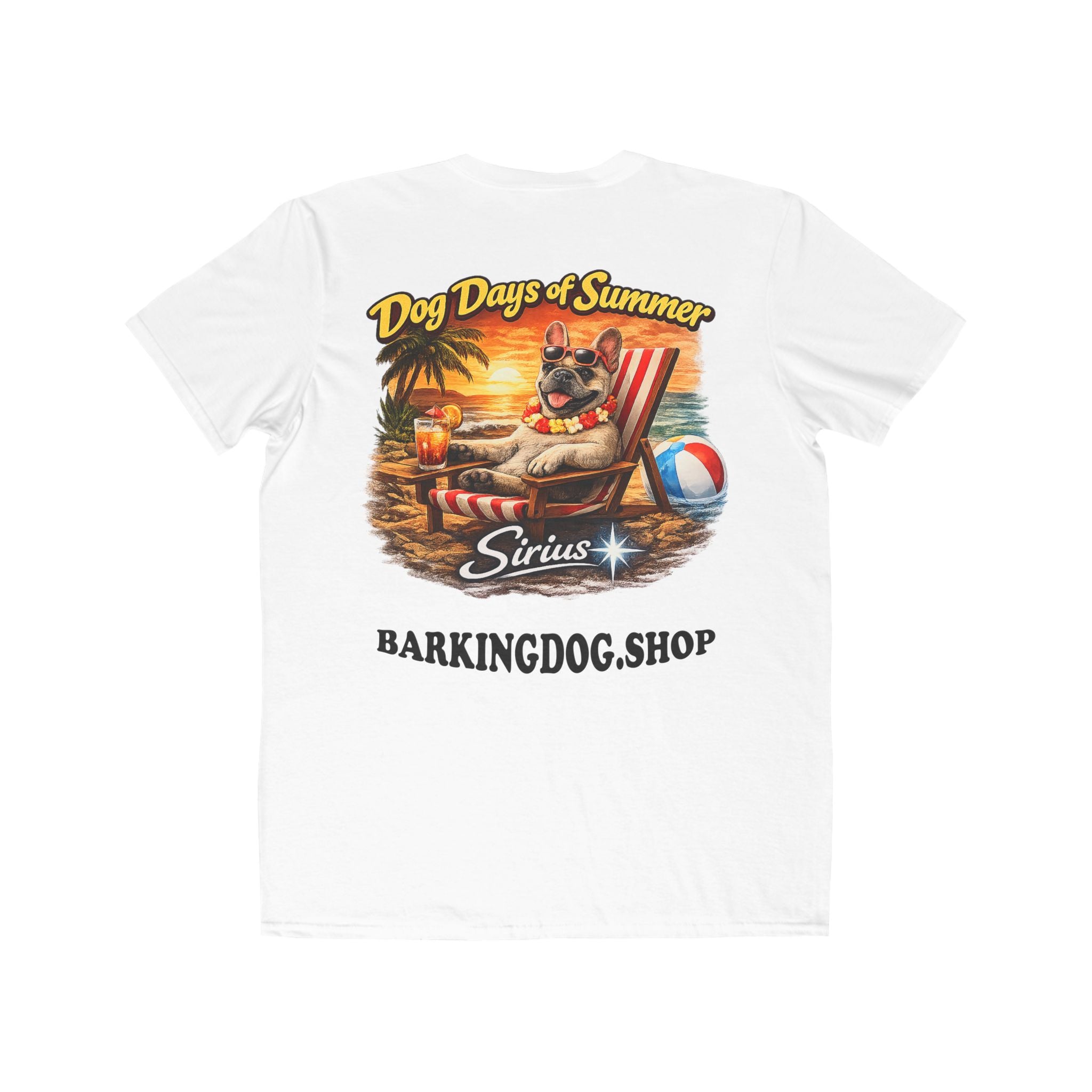 French Bulldog Beach Chair T-Shirt Wag On™ Dog Days of Summer