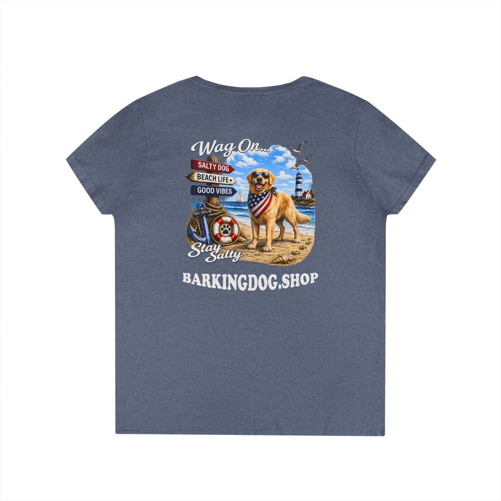Golden Retriever Dog Beach T Shirt Wag On™ Stay Salty