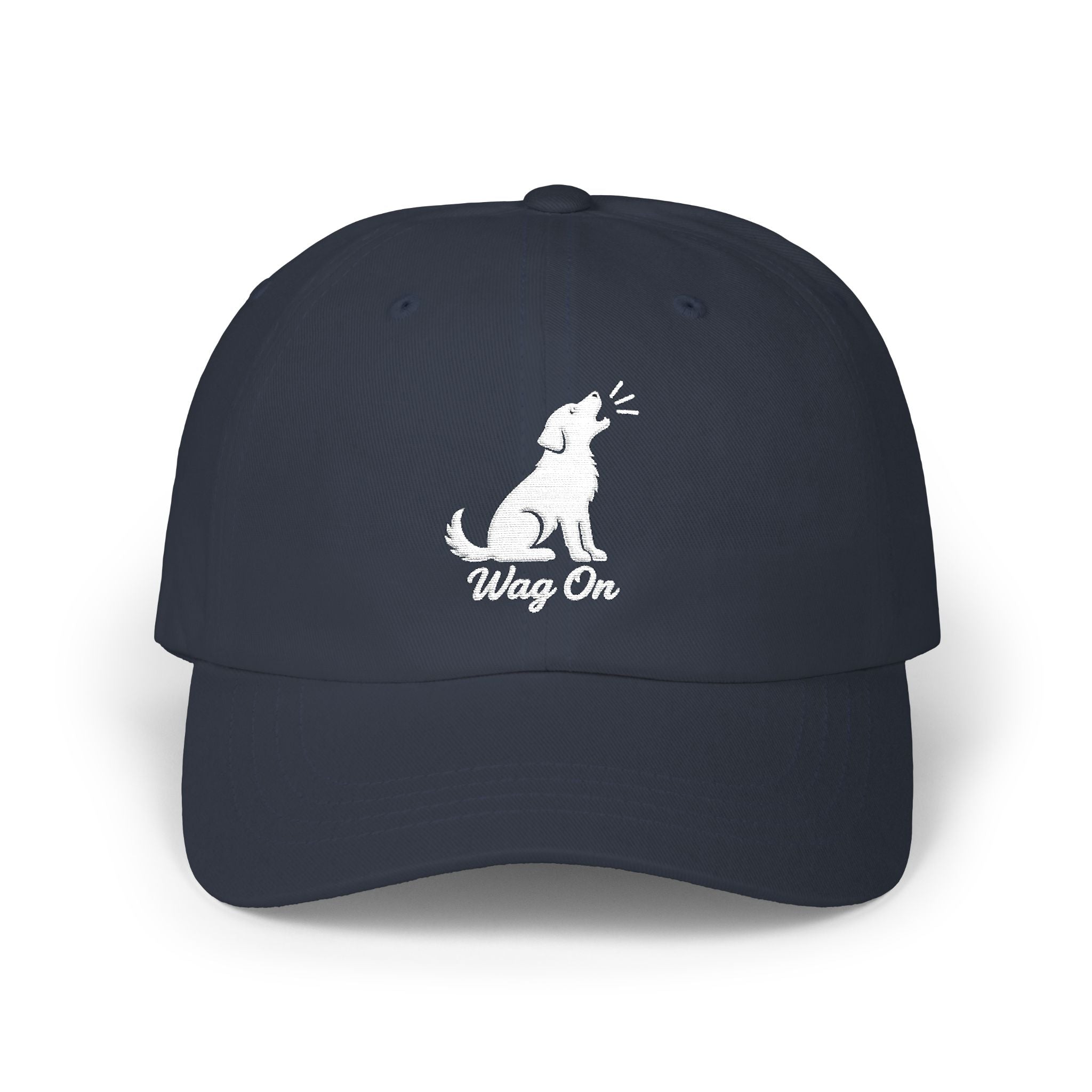 Wag On Cap — Embroidered Barking Dog Hat