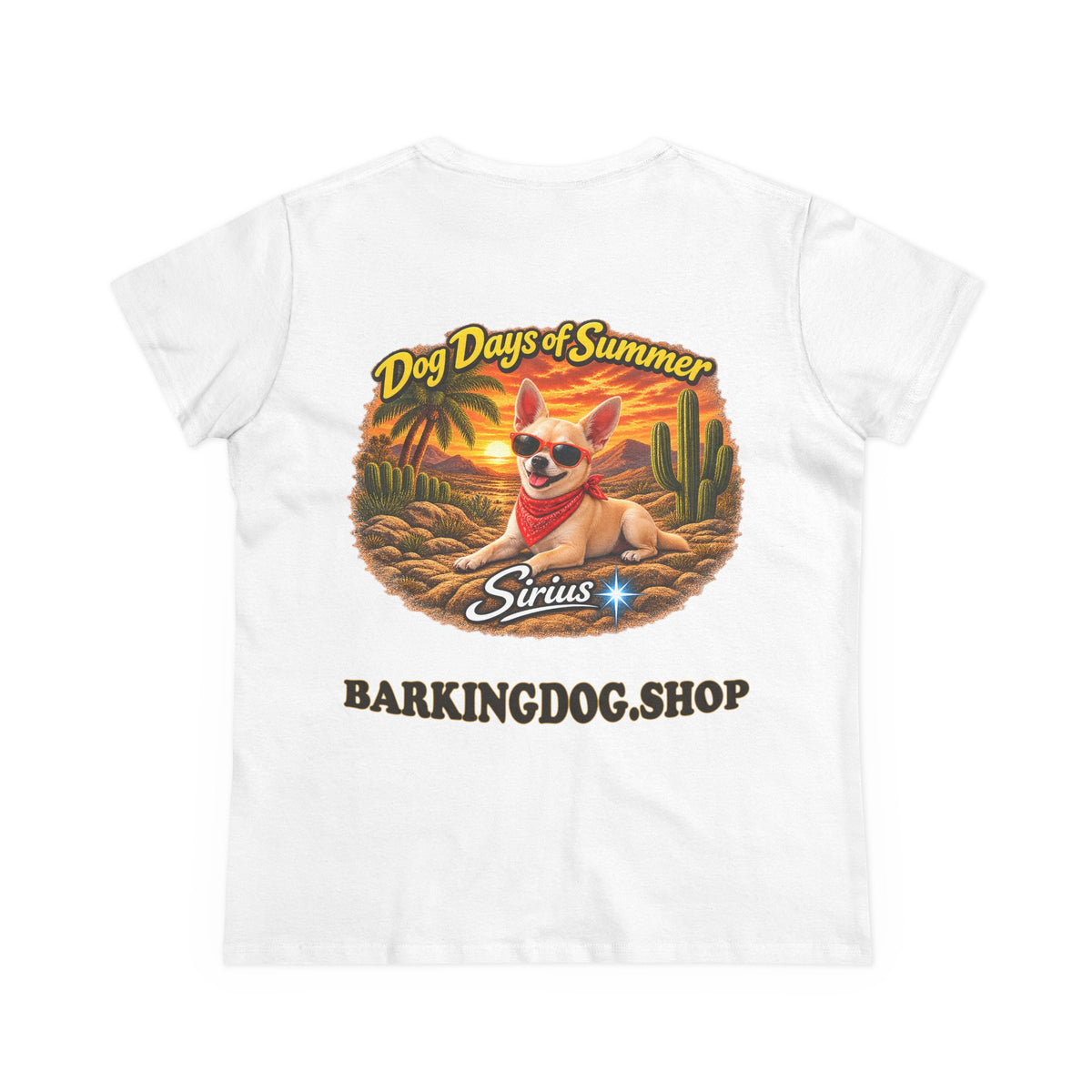 Copy of Cairn Terrier Cactus T Shirt Dog Days Of Summer Beach Dog Lover Graphic Tee Wag On BarkingDog Shop