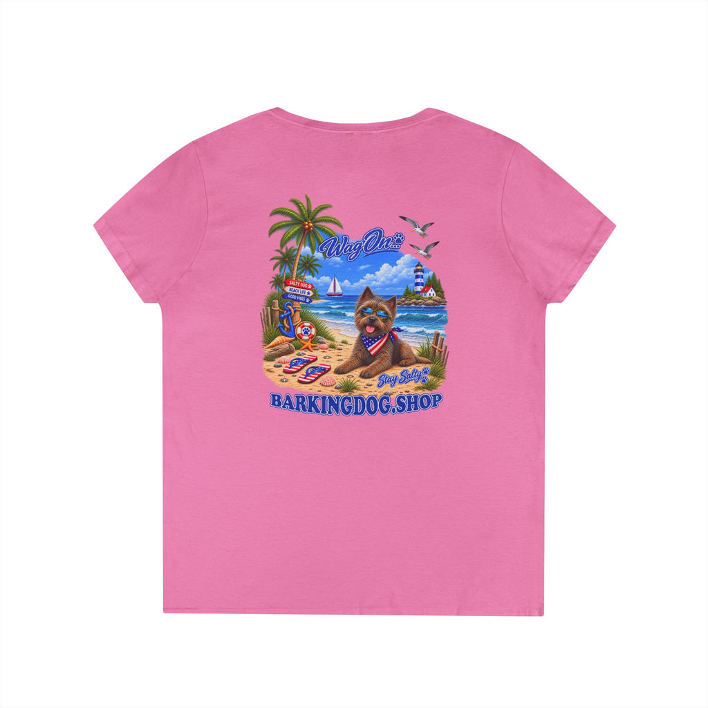 Cairn Terrier Stay Salty T Shirt Beach Collection Salty Pup Beach Life Graphic Tee Wag On BarkingDog Shop