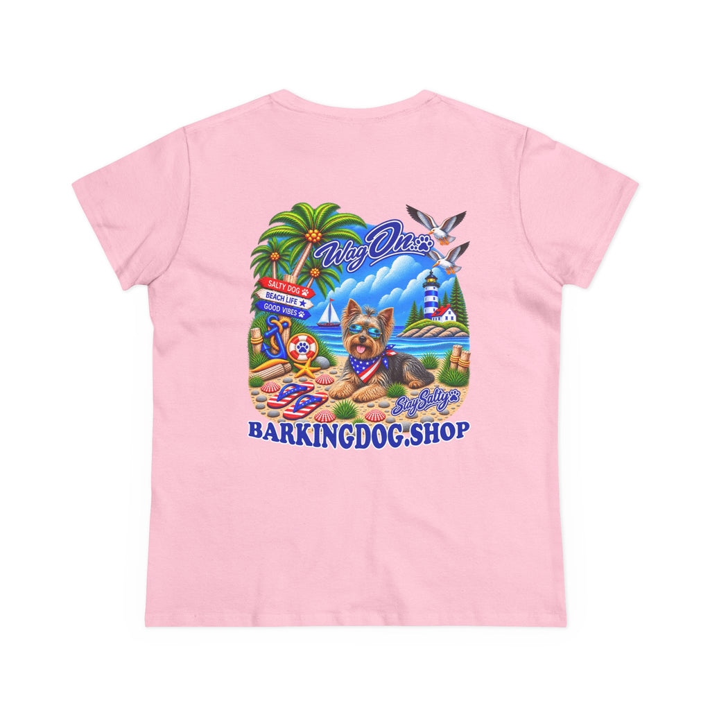 Yorkshire Terrier Stay Salty T Shirt Beach Collection Salty Pup Beach Life Graphic Tee Wag On BarkingDog Shop