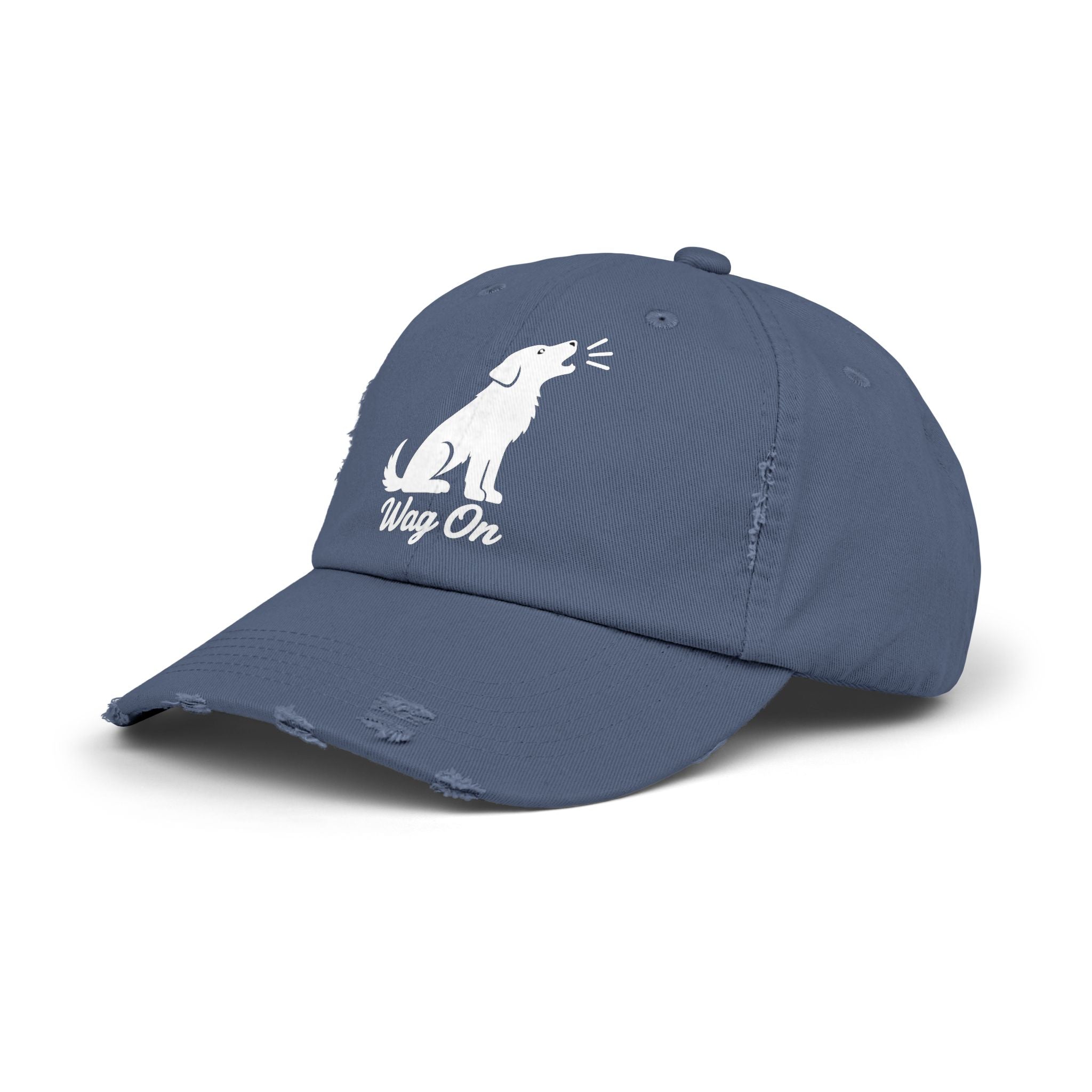 Wag On Dog Distressed Cap DTF