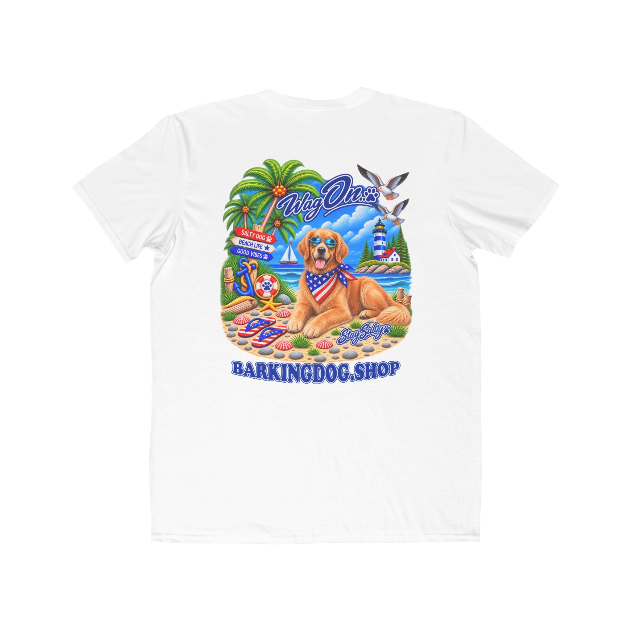 Golden Retriever Stay Salty T Shirt Beach Collection Salty Pup Beach Life Graphic Tee Wag On BarkingDog Shop