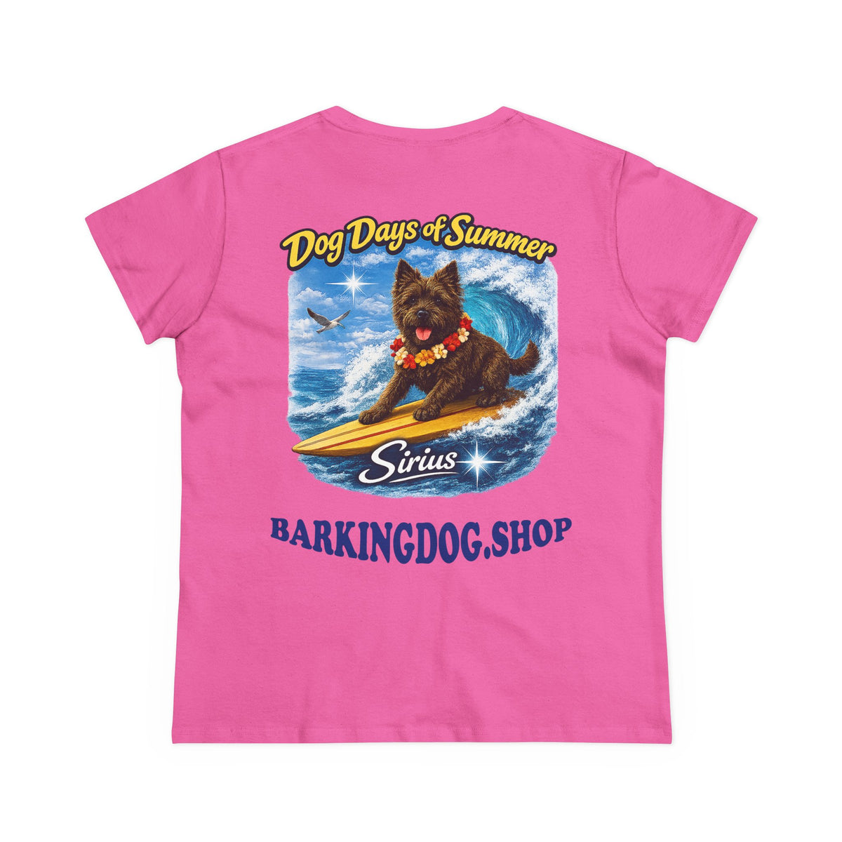 Cairn Terrier Dog Surfboard T-Shirt Wag On™ Dog Days of Summer