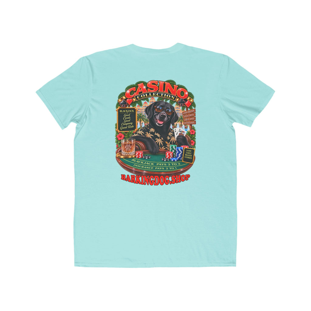 Black Labrador Blackjack T Shirt Casino Collection Funny Slot Machine Dog Graphic Tee Wag On BarkingDog Shop