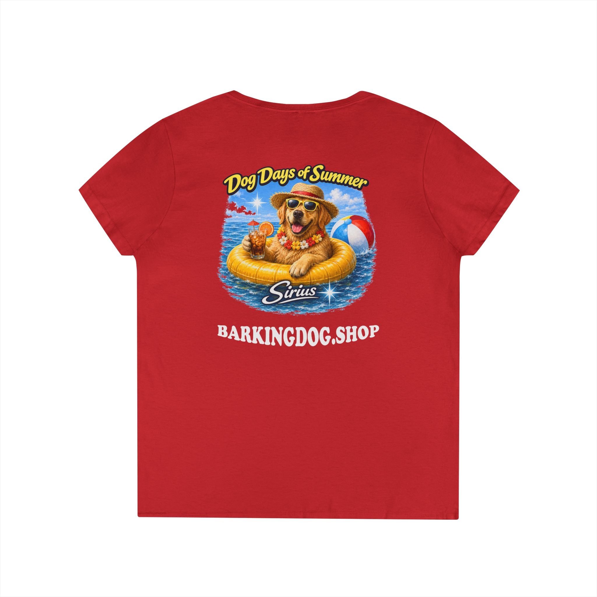 Golden Retriever Dog Inner Tube T-Shirt Wag On™ Dog Days of Summer