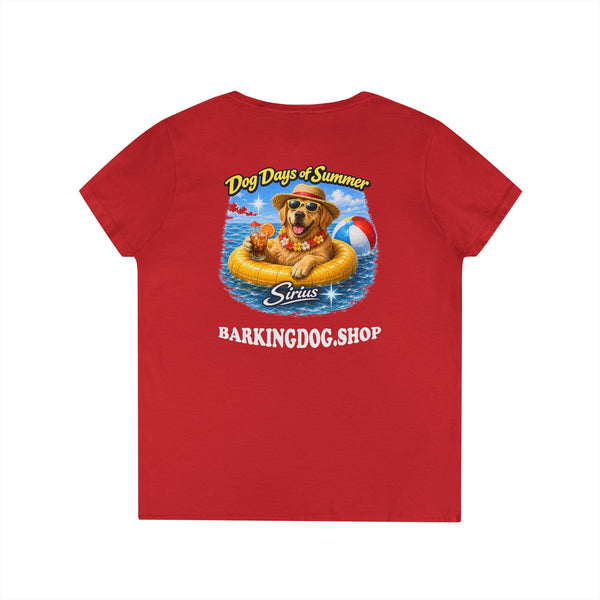Golden Retriever Dog Inner Tube T-Shirt Wag On™ Dog Days of Summer