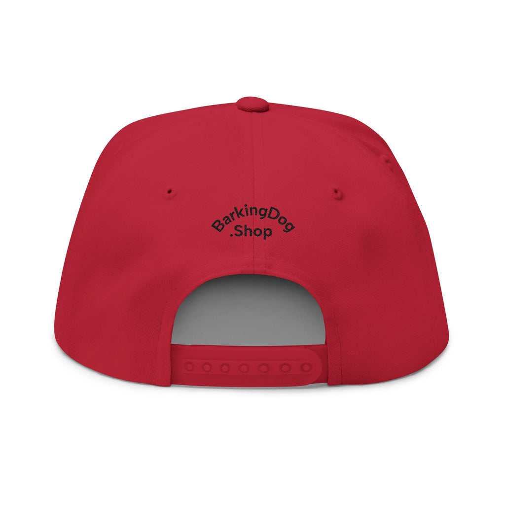 Embroidered Flat Bill Wag On Dog Lovers Cap